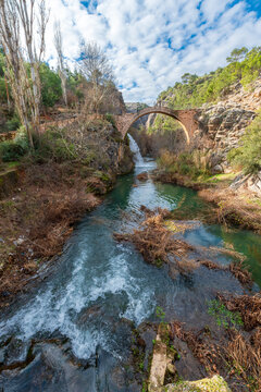 Clandras Bridge view in Usak Province of Turkey