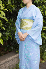 Woman in Japanese traditional fashion