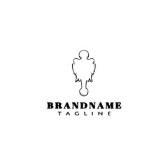 door knocker logo cartoon icon design template black isolated vector illustration