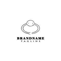 door knocker logo cartoon icon design template black isolated vector illustration