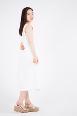 Woman in white dress