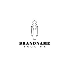 door knocker logo cartoon icon design template black isolated vector illustration