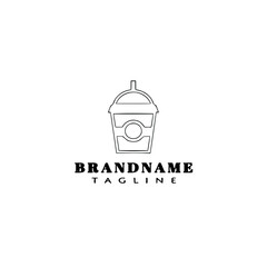 fresh drinks logo template icon design black isolated vector illustration