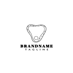 meat logo cartoon icon design template black isolated vector