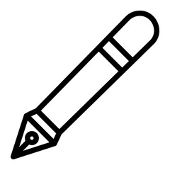 fountain pen line icon
