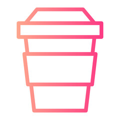 coffee cup gradient icon