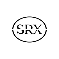 SRX letter logo design with white background in illustrator, vector logo modern alphabet font overlap style. calligraphy designs for logo, Poster, Invitation, etc.