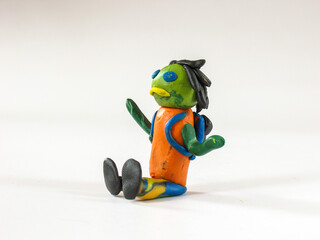 Figurka z plasteliny wykonana przez dziecko