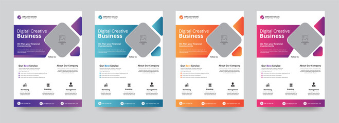 Creative Corporate Business Flyer Brochure Template Design, abstract business flyer, vector template design. Brochure design, cover, annual report, poster, flyer