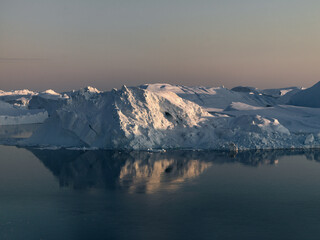 Fototapeta na wymiar Icebergs on arctic ocean, Greenland