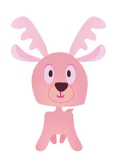 Cute deer icon. vector illustration