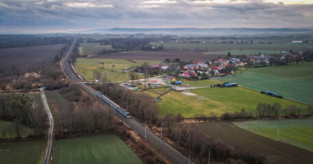 Landscape with train