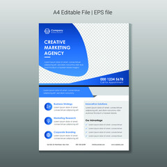 Flyer design template vector, Leaflet presentation, book cover, layout in A4 size, brochure.