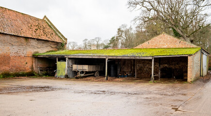 Fototapeta na wymiar Agricultural barn on a Norfolk farmyard