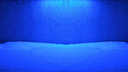 snow in blue light