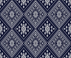 Seamless pattern Geometric ethnic oriental ikat seamless pattern traditional Design ,carpet,wallpaper,clothing,wrapping,Batik,fabric,Vector illustration for background .embroidery style.