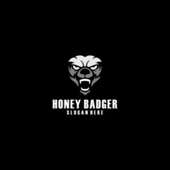 Honey badger logo design template