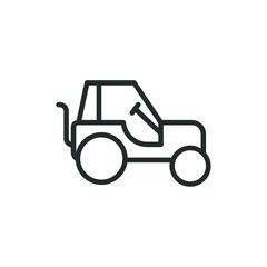 Fototapeta premium simple vector icon tractor editable. isolated on white background. 