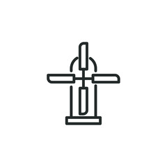 simple vector icon Wind turbine editable. isolated on white background. 