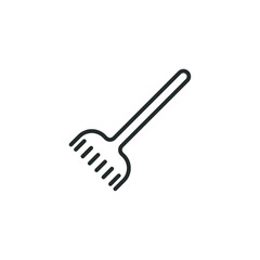 simple vector icon rake editable. isolated on white background. 