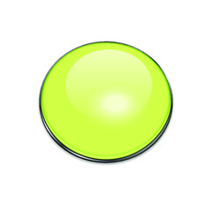Green button isolated on a white background