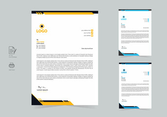 Professional & modern business letterhead design template. A4 simple modern letterhead template