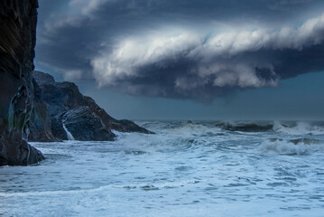 Fototapeta na wymiar Sturm in Island