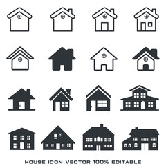 house icon vector, house icon collection.