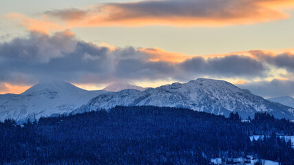 Fototapeta na wymiar Winter Tatra Mountains, Poland.