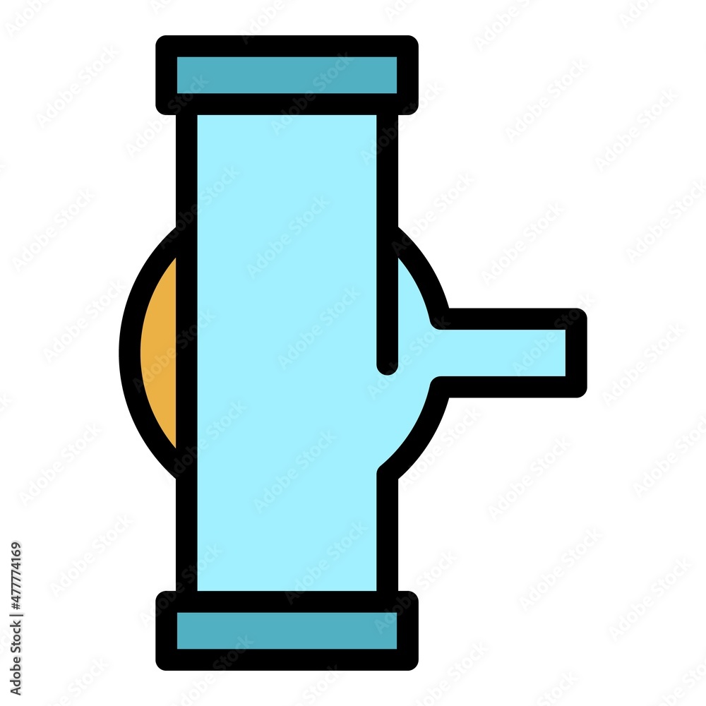 Poster pipeline icon. outline pipeline vector icon color flat isolated