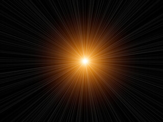 High quality optical lens flare on black background.