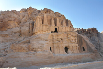 Tombs of stone  in Petra, Jordan