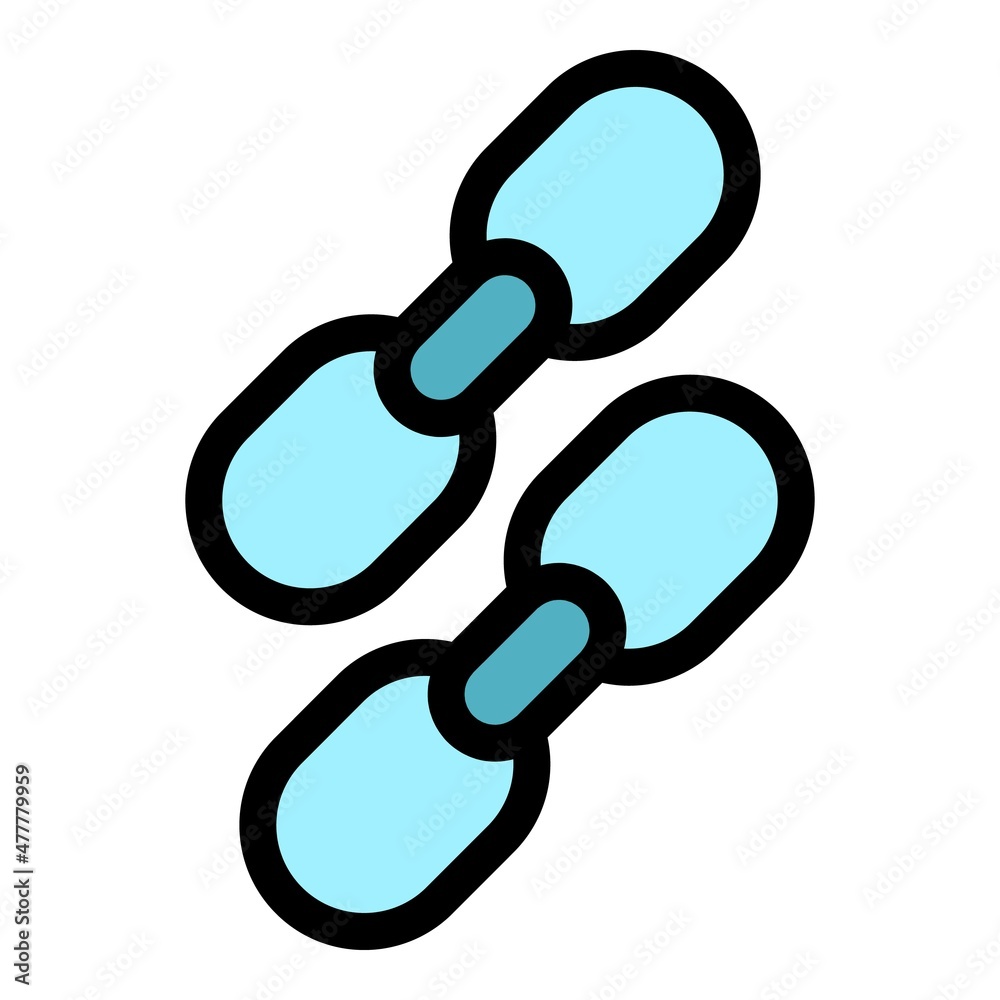 Poster add link icon. outline add link vector icon color flat isolated