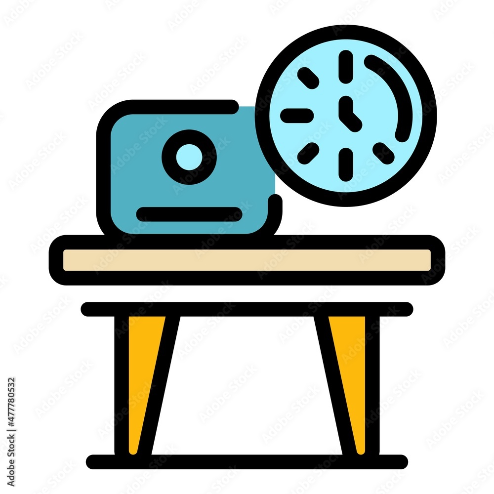 Canvas Prints flexible work time icon. outline flexible work time vector icon color flat isolated