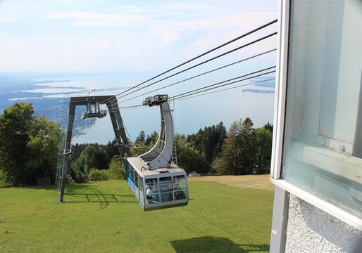 The Pfaender cable car in Bregenz Austria.

