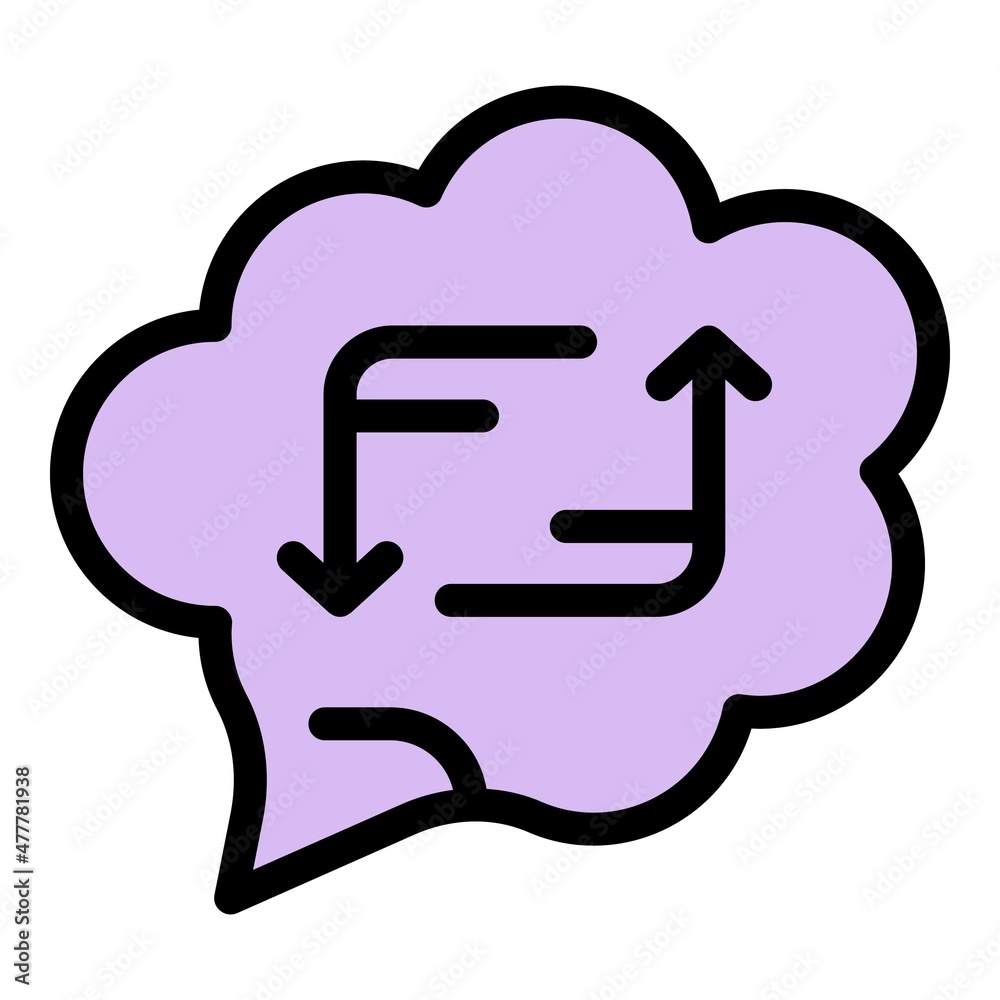 Poster repost button icon. outline repost button vector icon color flat isolated