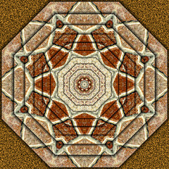 3d effect - abstract octagonal stone surface pattern 