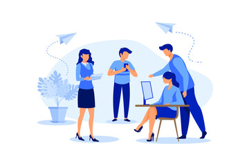 Vector colorful illustration of communication via the Internet, social networking,chat, video,news,messages,web site, search friends, mobile web graphics vector