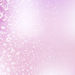 White heart love confettis. Valentine's day gradie