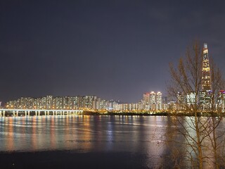 Fototapeta premium country skyline at night