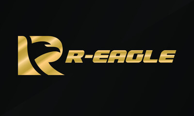 R Eagle Logo Design Vector Suitable for your logo business