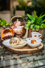 Delicious Sweet Bakery Patisserie Coffee Food Menu Gourmet Meal Dessert Chocolate Strawberry Lemon Flour Cake Pie Piece Chicken Fry Cheese Pizza Bread