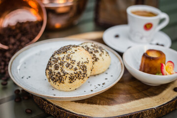 Delicious Sweet Bakery Patisserie Coffee Food Menu Gourmet Meal Dessert Chocolate Strawberry Lemon Flour Cake Pie Piece Chicken Fry Cheese Pizza Bread