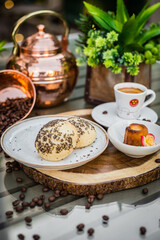 Delicious Sweet Bakery Patisserie Coffee Food Menu Gourmet Meal Dessert Chocolate Strawberry Lemon Flour Cake Pie Piece Chicken Fry Cheese Pizza Bread