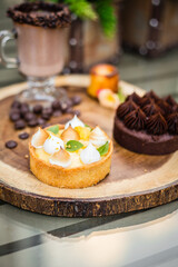 Delicious Sweet Bakery Patisserie Coffee Food Menu Gourmet Meal Dessert Chocolate Strawberry Lemon Flour Cake Pie Piece Chicken Fry Cheese Pizza Bread