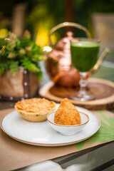 Delicious Sweet Bakery Patisserie Coffee Food Menu Gourmet Meal Dessert Chocolate Strawberry Lemon Flour Cake Pie Piece Chicken Fry Cheese Pizza Bread