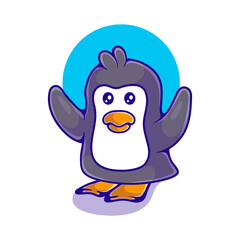 cute penguin illustration