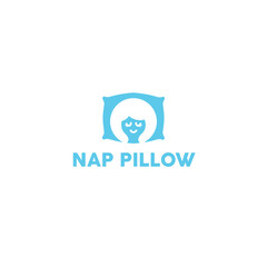 Minimalist simple design NAP PILLOW logo design