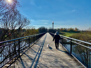 Senior Out For A Walk, St. Marys, Ontario