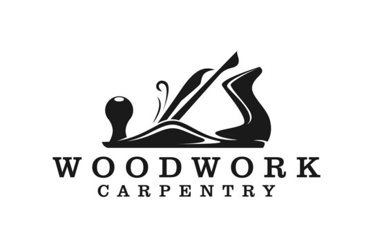 Retro Vintage Woodworking Wood Fore Plane Jack Plane Logo design